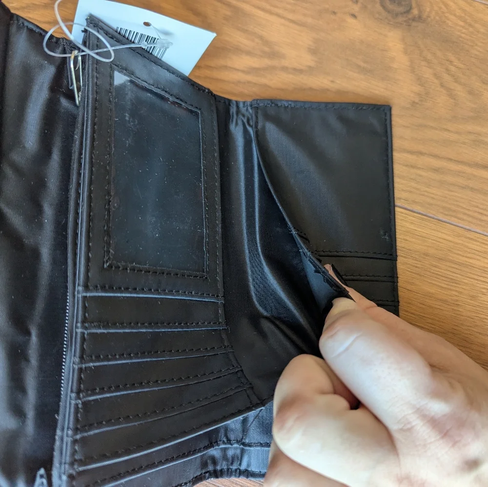 Embassy Trifold Wallet Black New with Tags Original Box